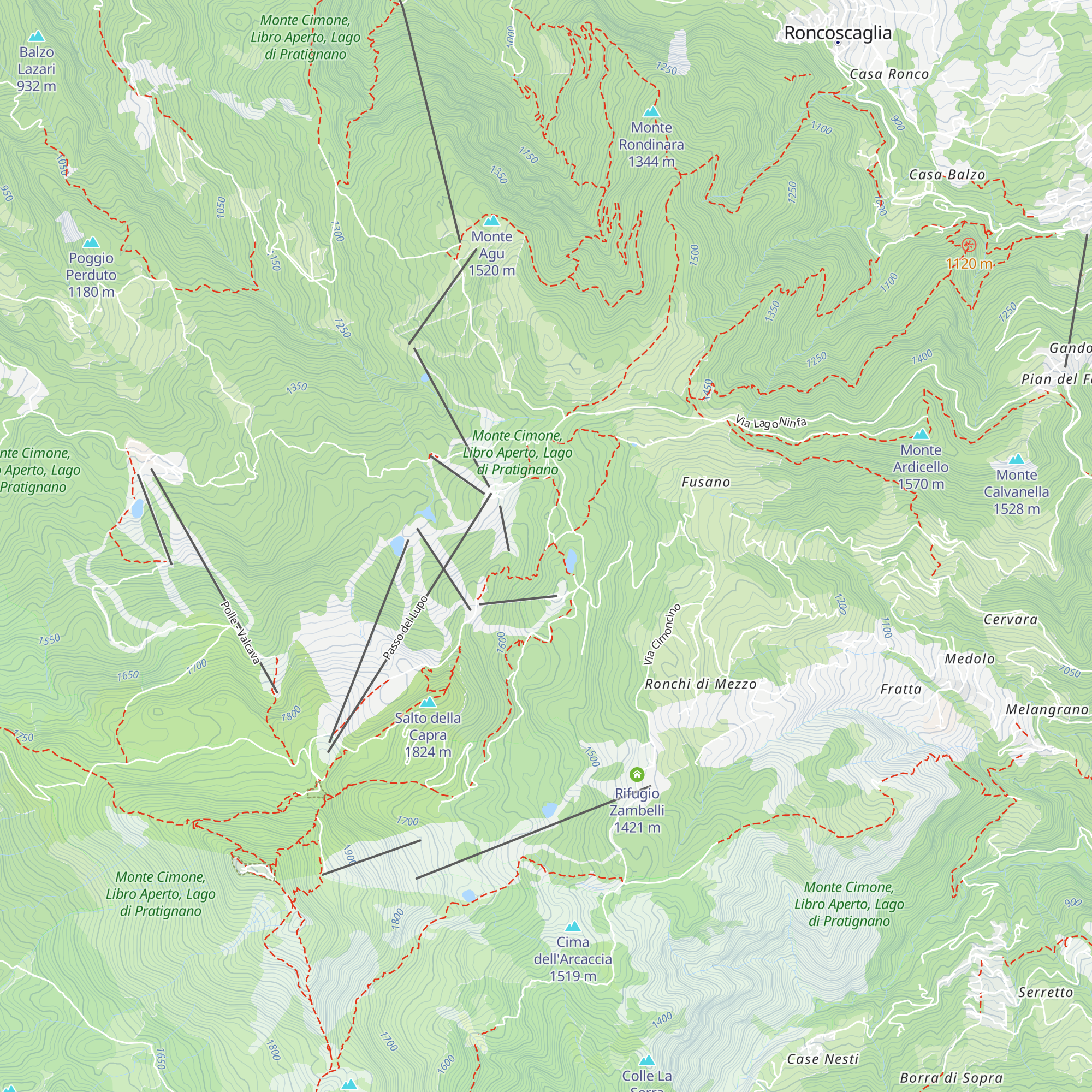 Rifugio Ninfa map