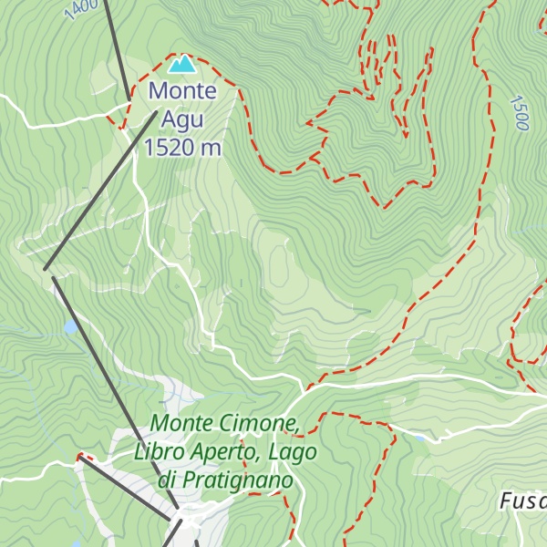 Map of Monte Cervarola