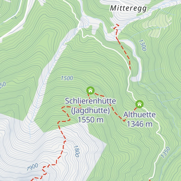 Map of Schlierenhütte (Jagdhütte)