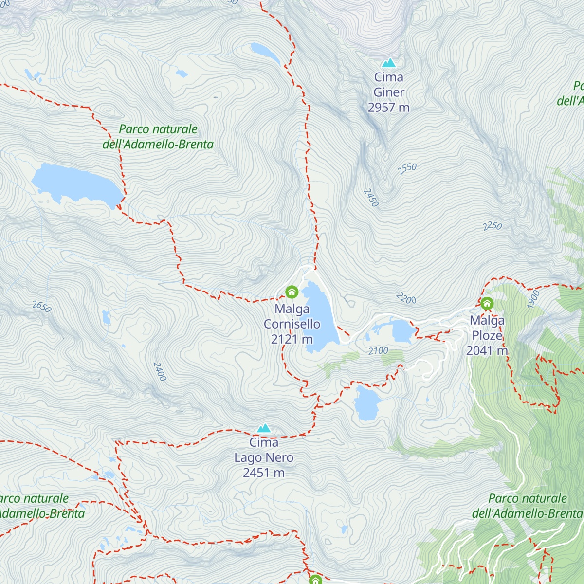 Malga Cornisello map