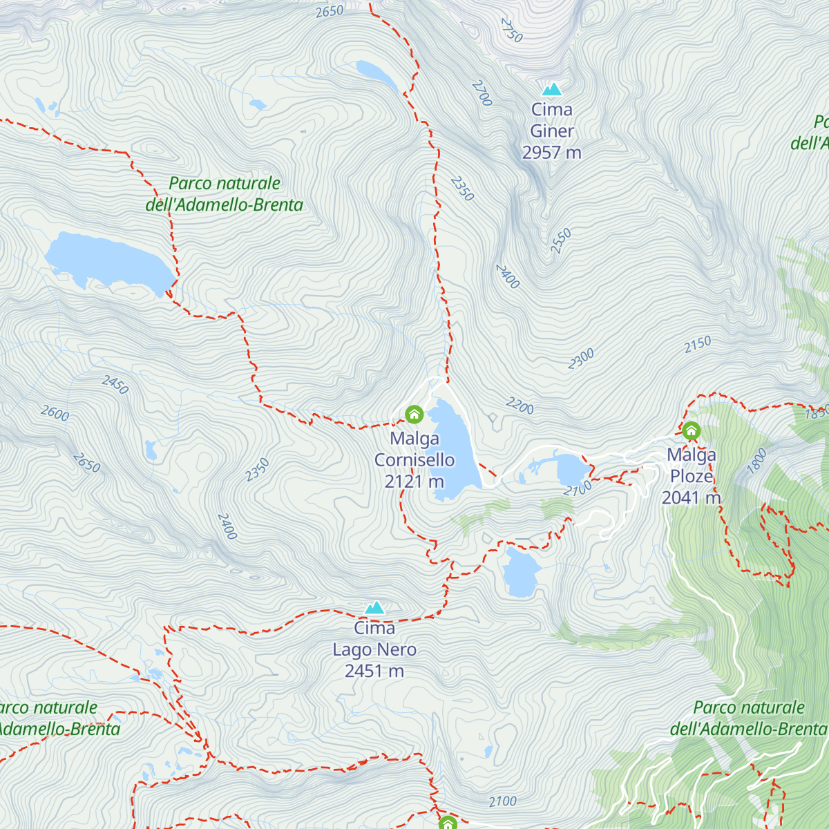 Malga Cornisello map