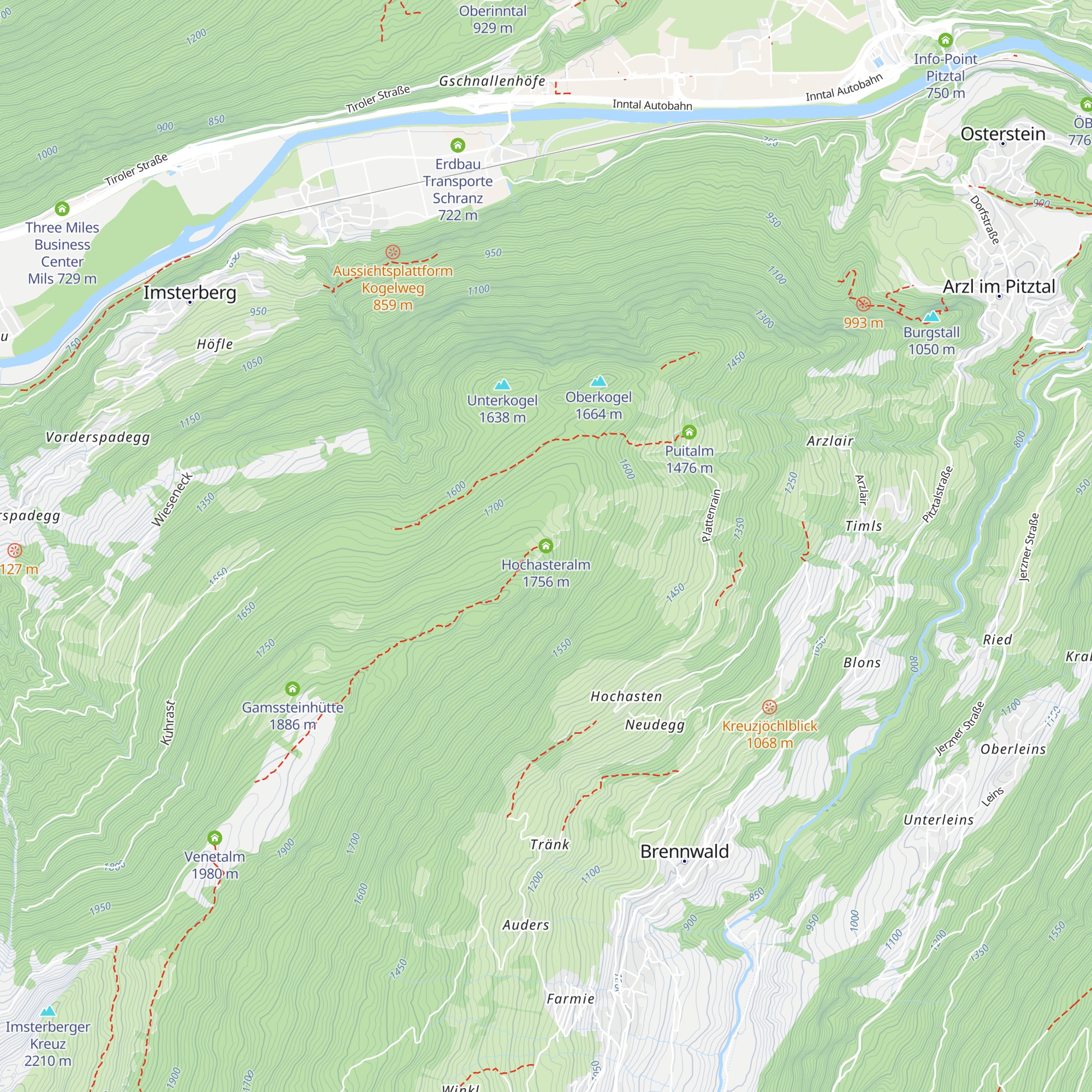 Hochasteralm map