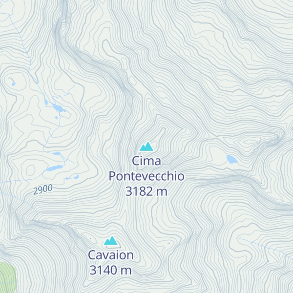 Map of Cima Pontevecchio