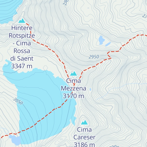 Map of Cima Mezzena