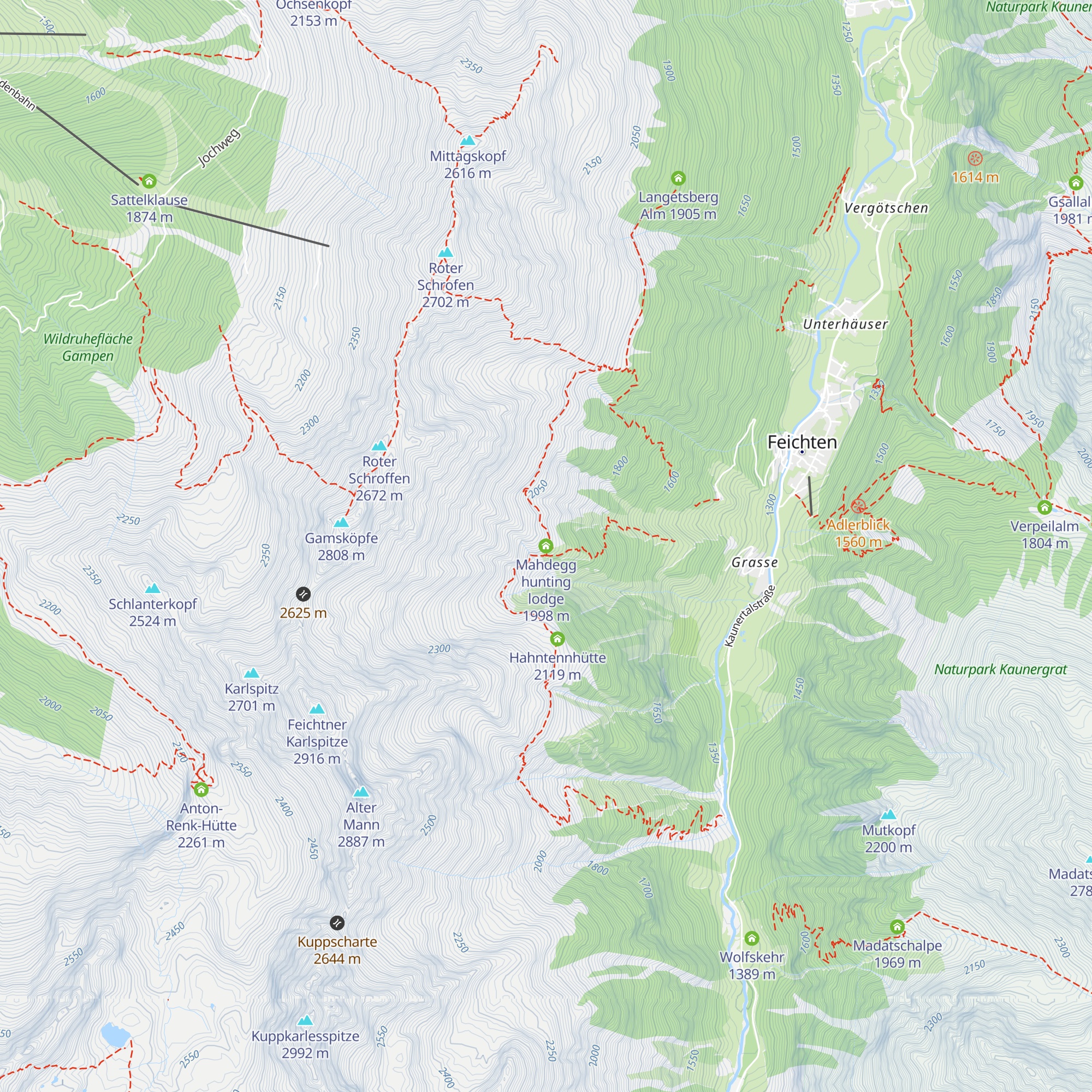 Mahdegg hunting lodge map