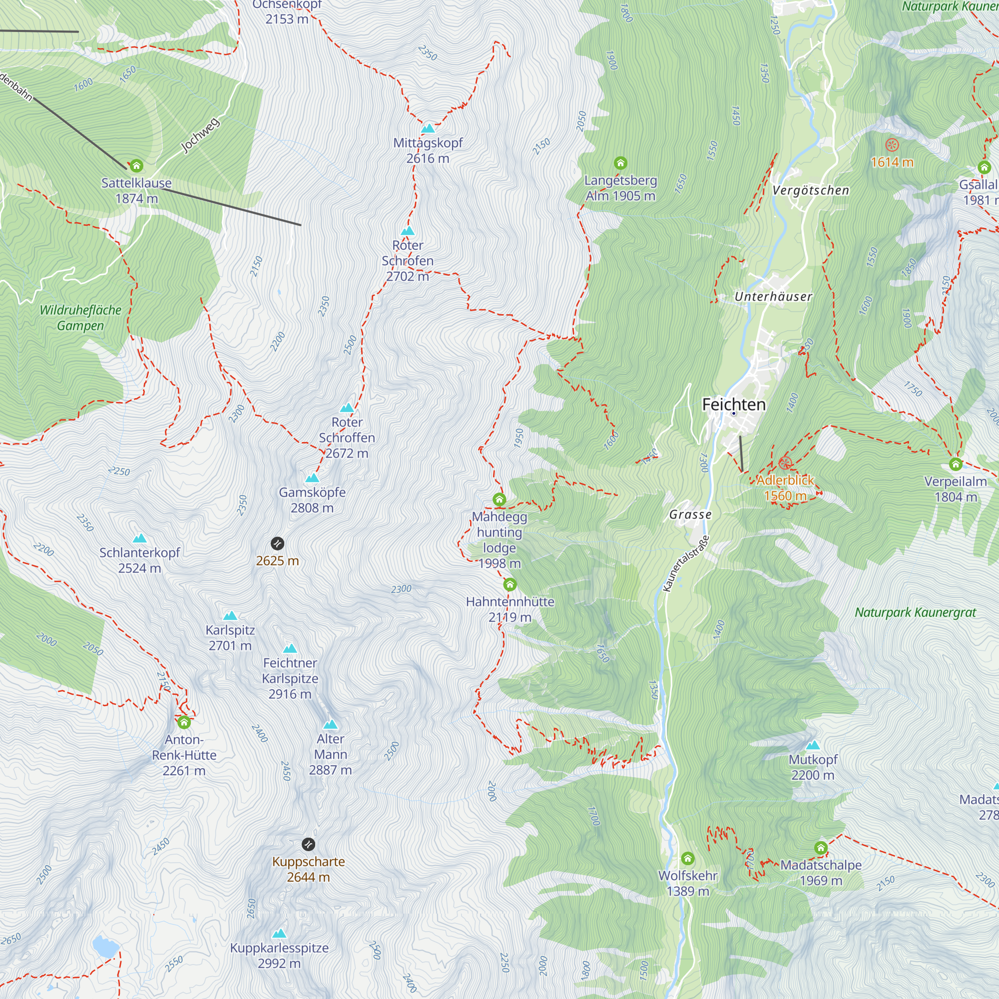 Mahdegg hunting lodge map