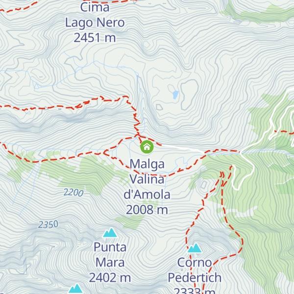 Map of Malga Valina d'Amola