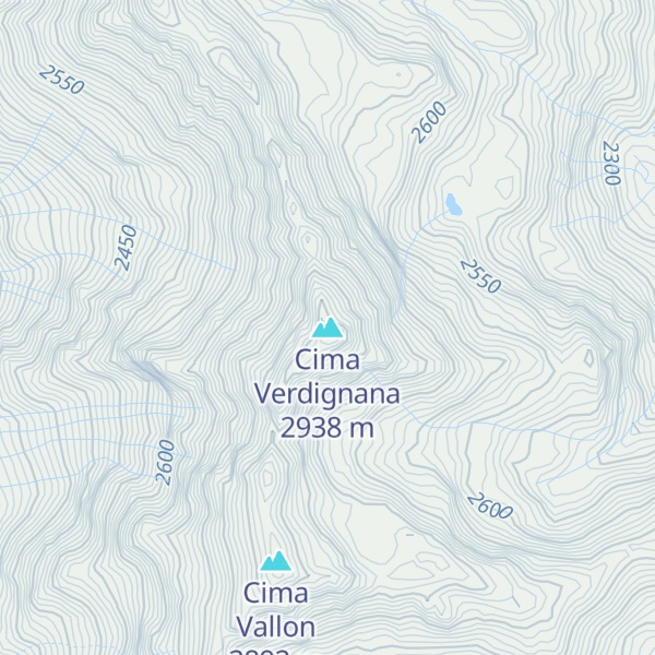 Map of Cima Verdignana