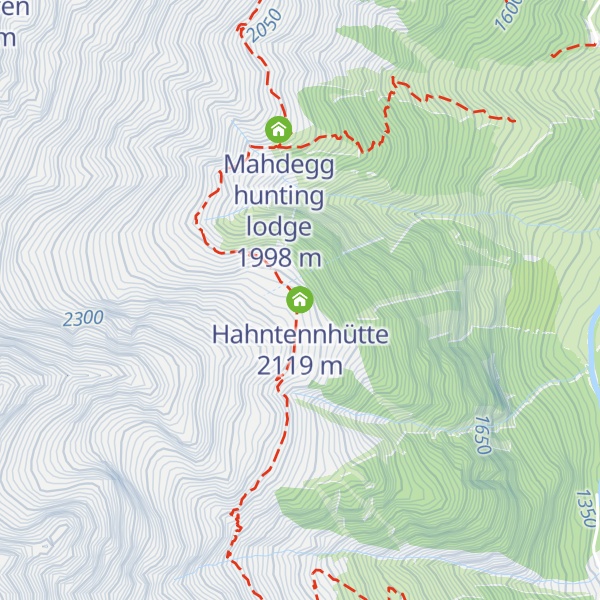 Map of Hahntennhütte
