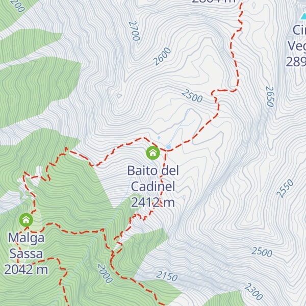 Map of Baito del Cadinel