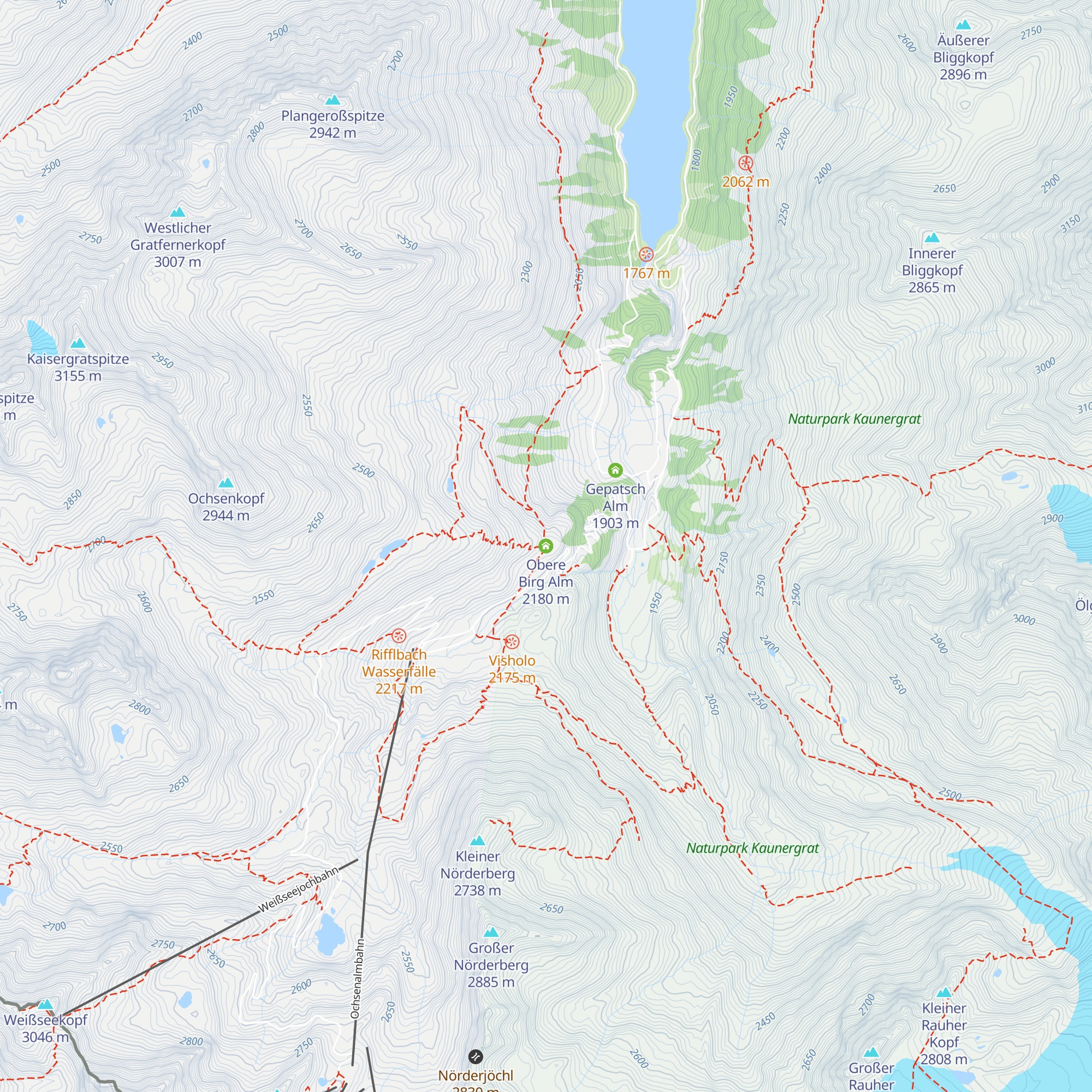 Obere Birg Alm map