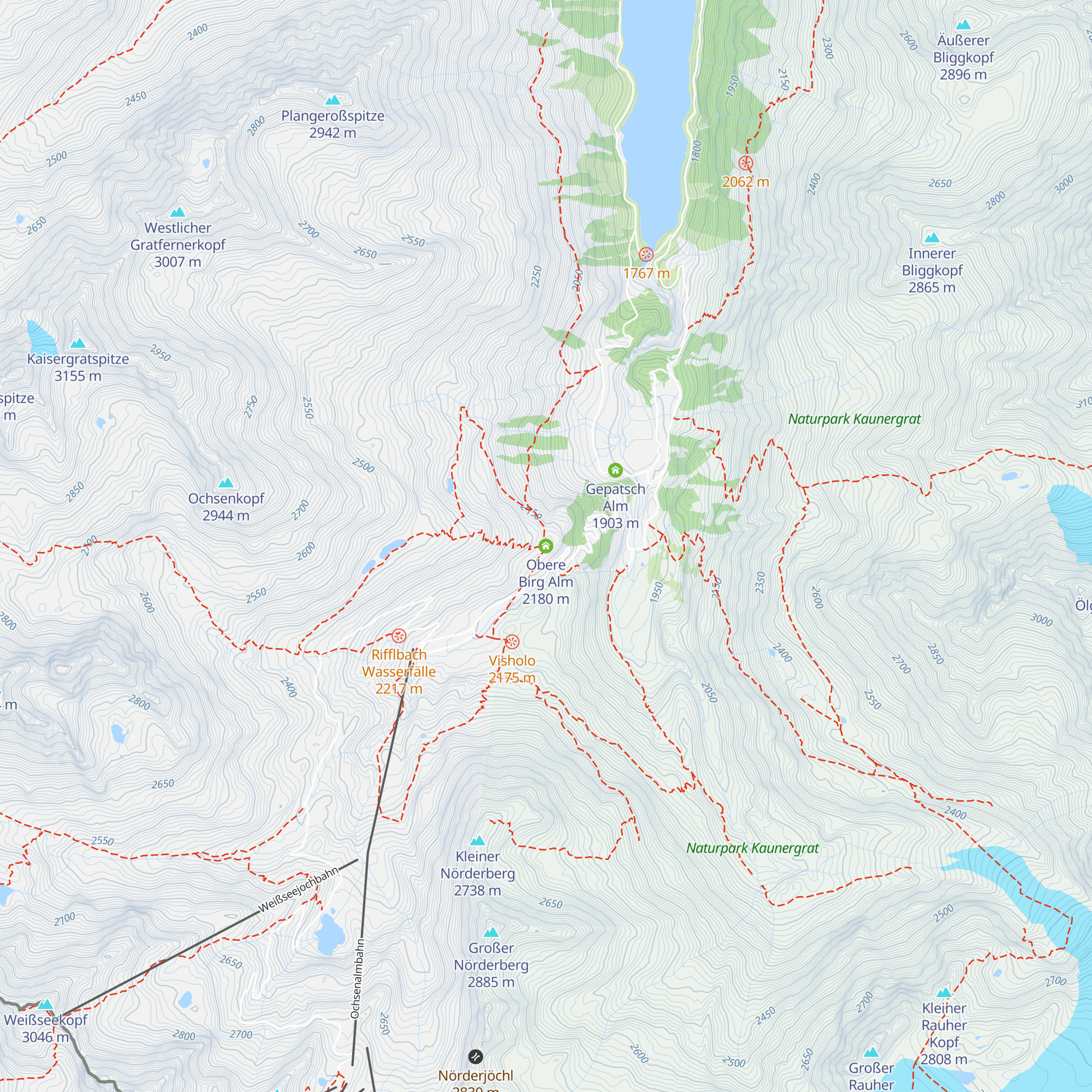 Obere Birg Alm map