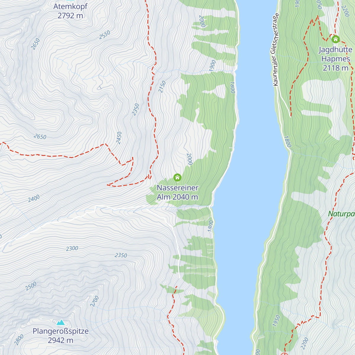 Nassereiner Alm map