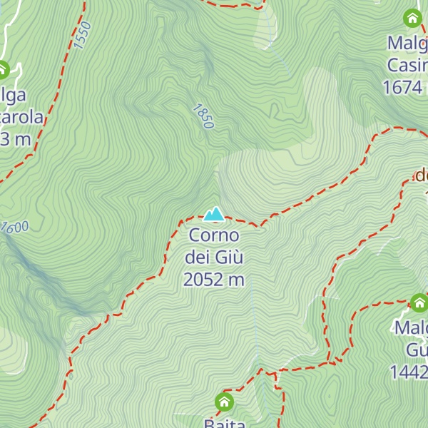 Map of Corno dei Giù