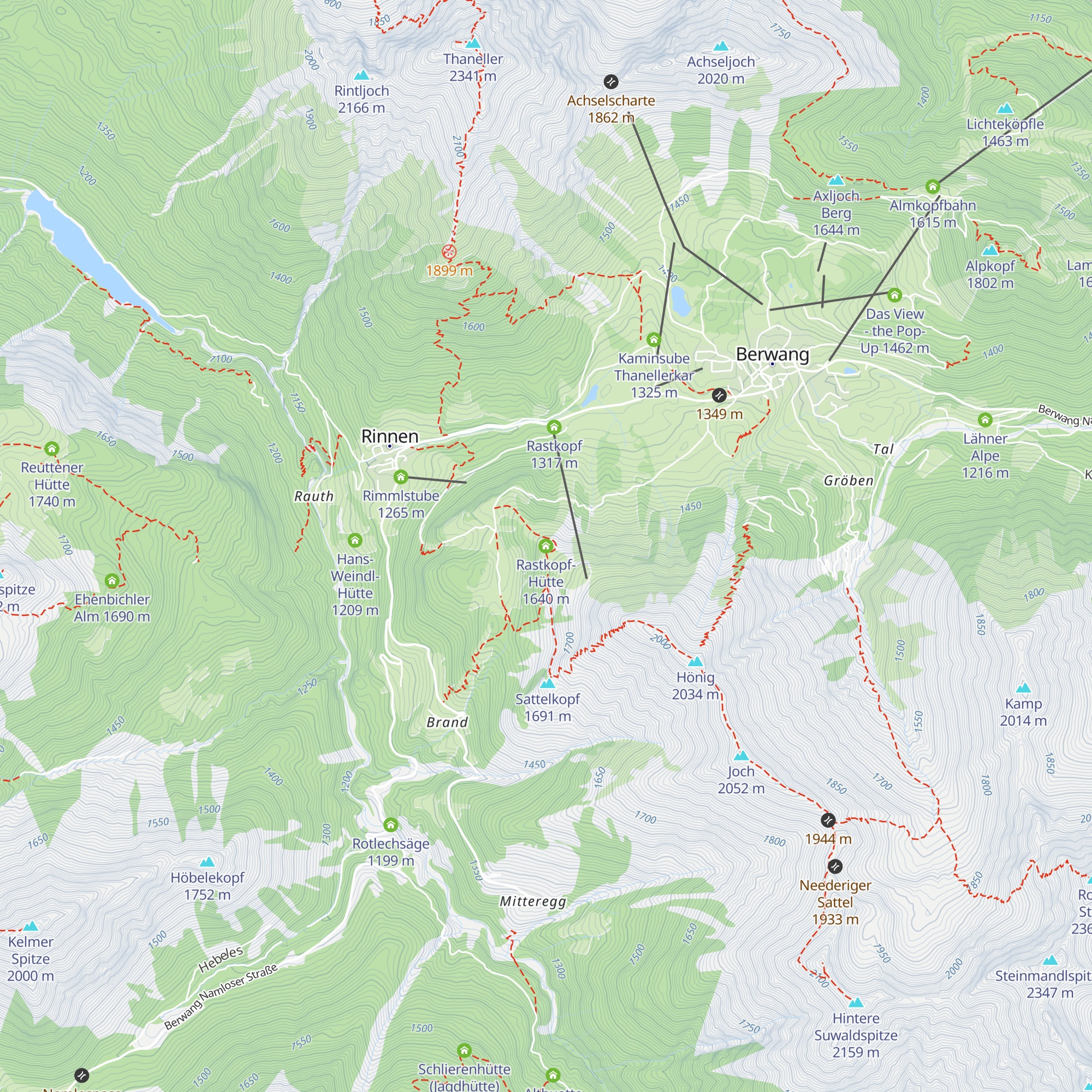 Rastkopf-Hütte map