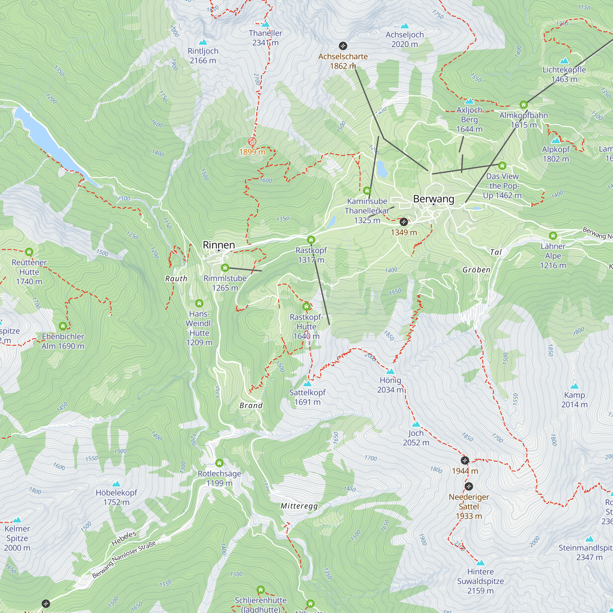 Rastkopf-Hütte map