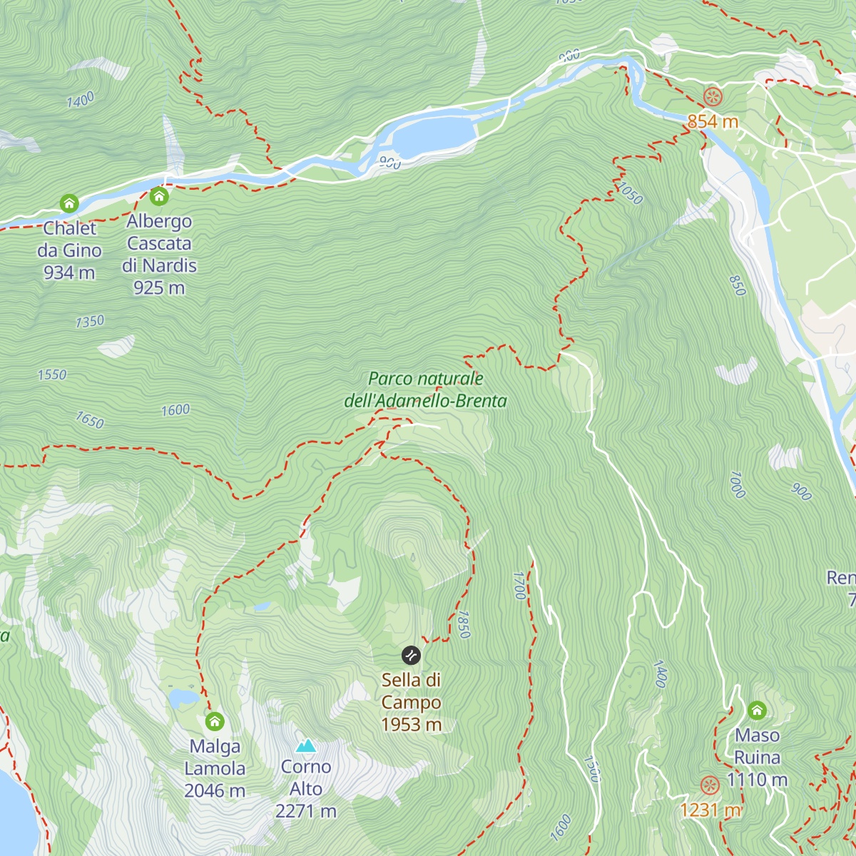 Malga Campo map