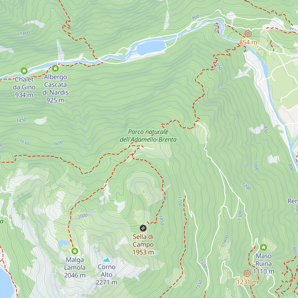 Malga Campo map