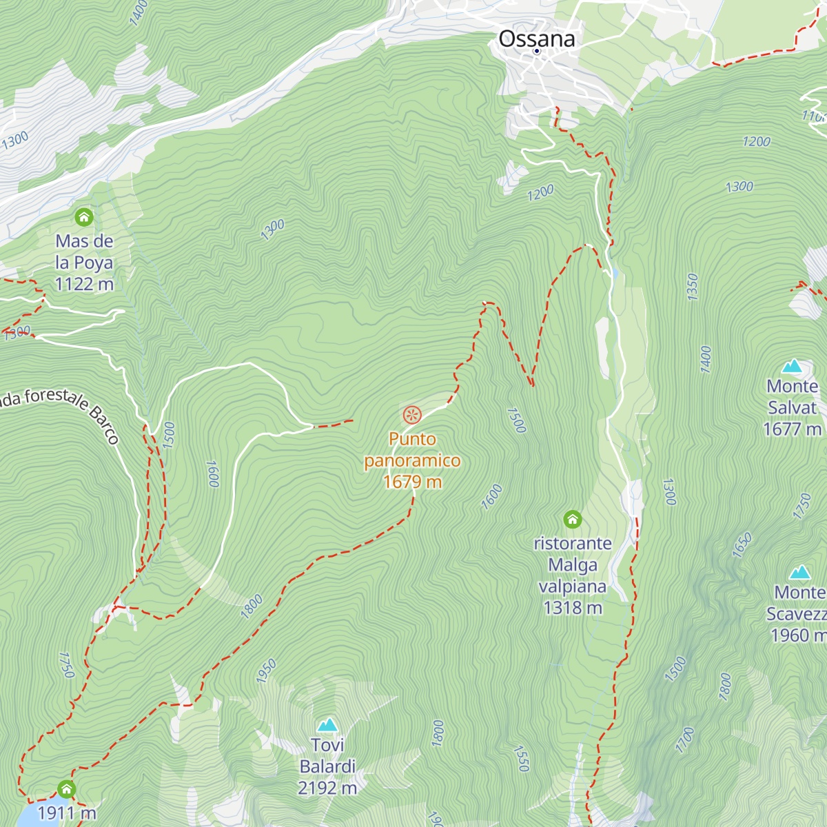 Malga del Dosso map