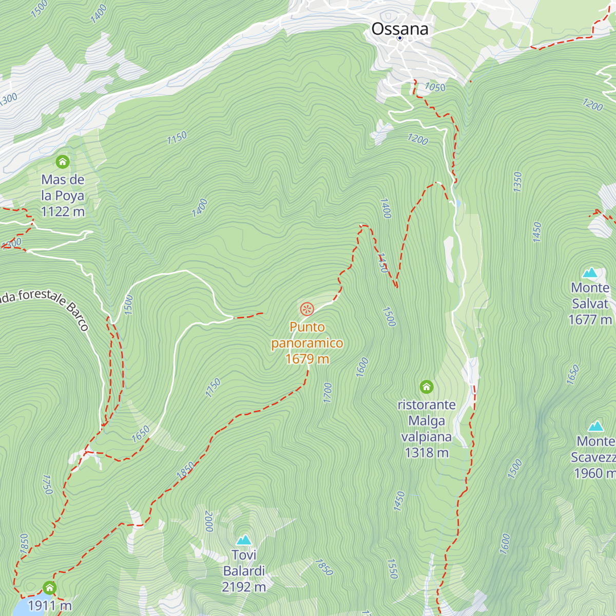 Malga del Dosso map