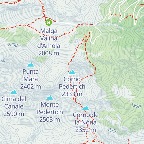 Map of Corno Pedertich