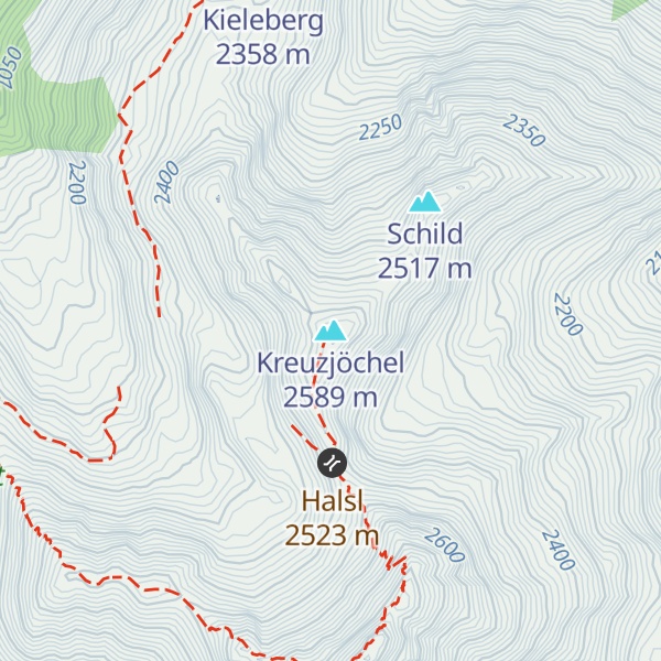 Map of Kreuzjöchel