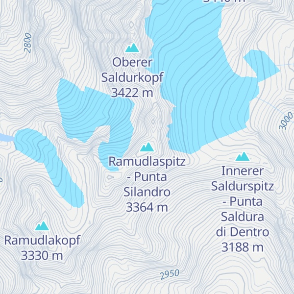 Map of Ramudlaspitz - Punta Silandro