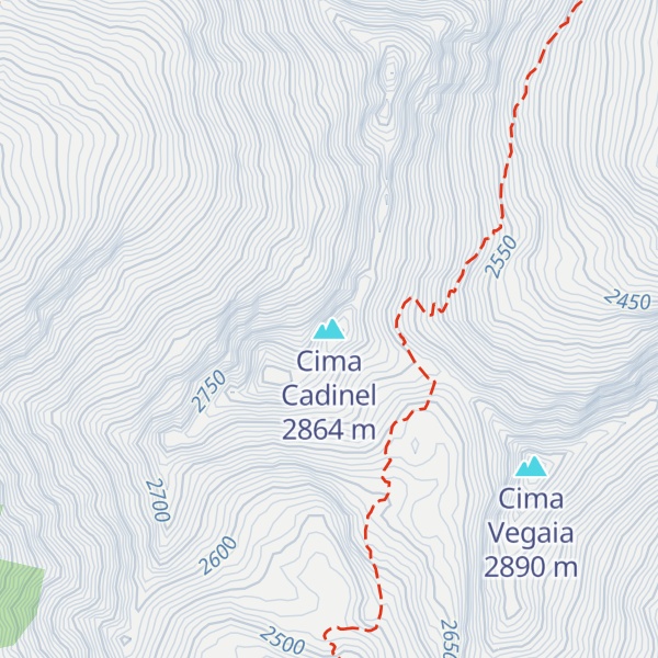 Map of Cima Cadinel