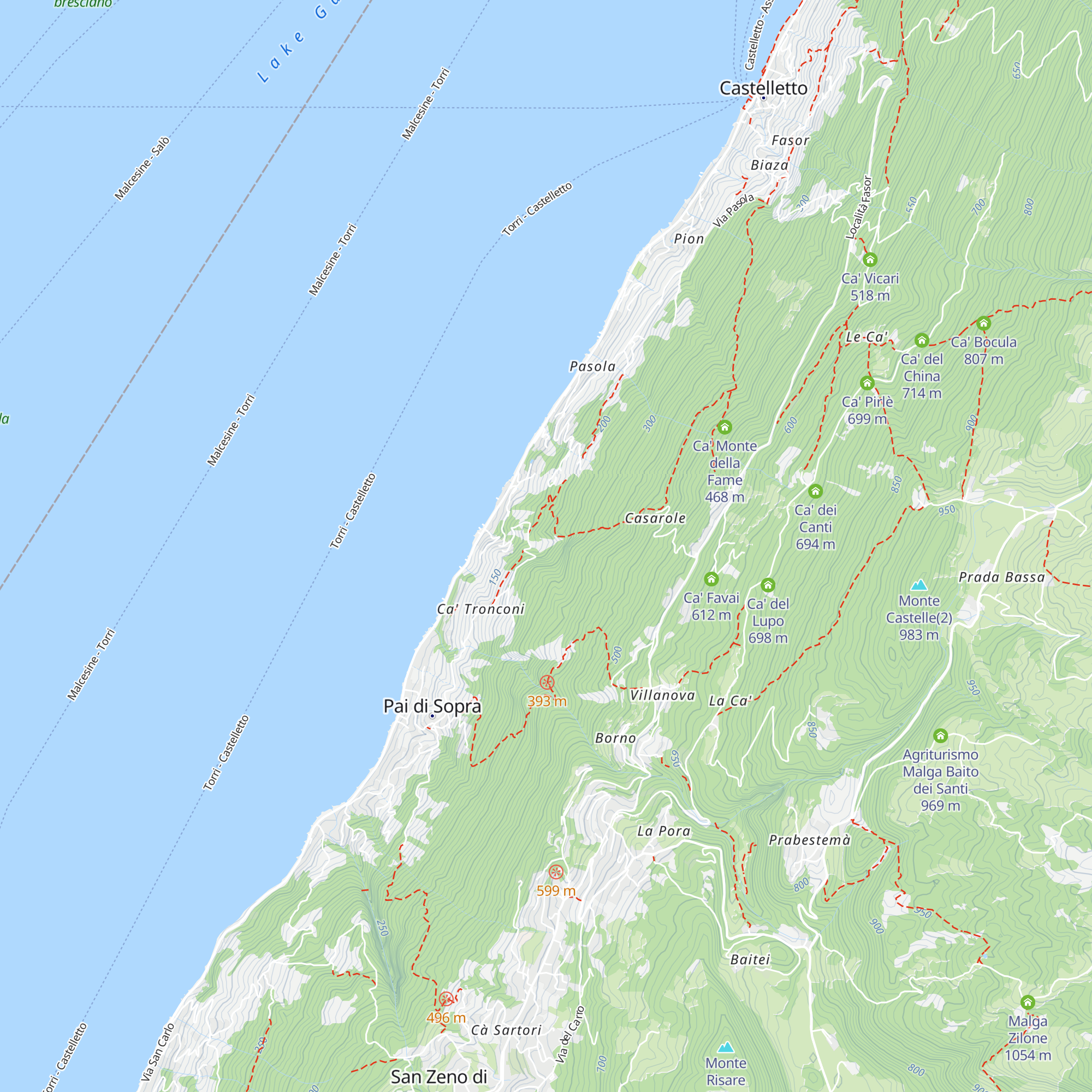 Ca' Caminala map