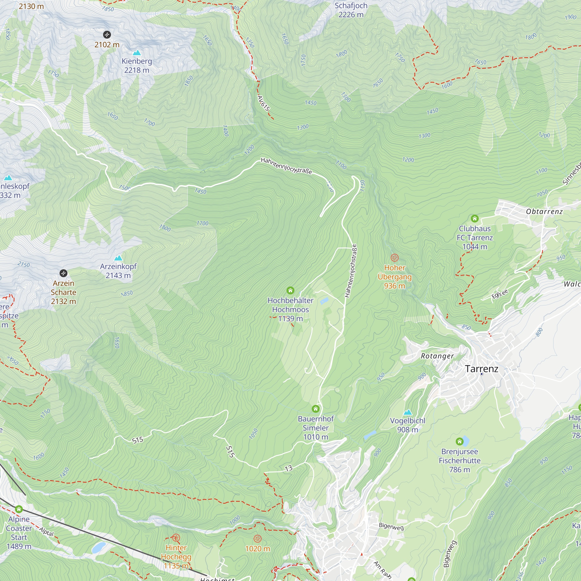 Hochbehälter Hochmoos map