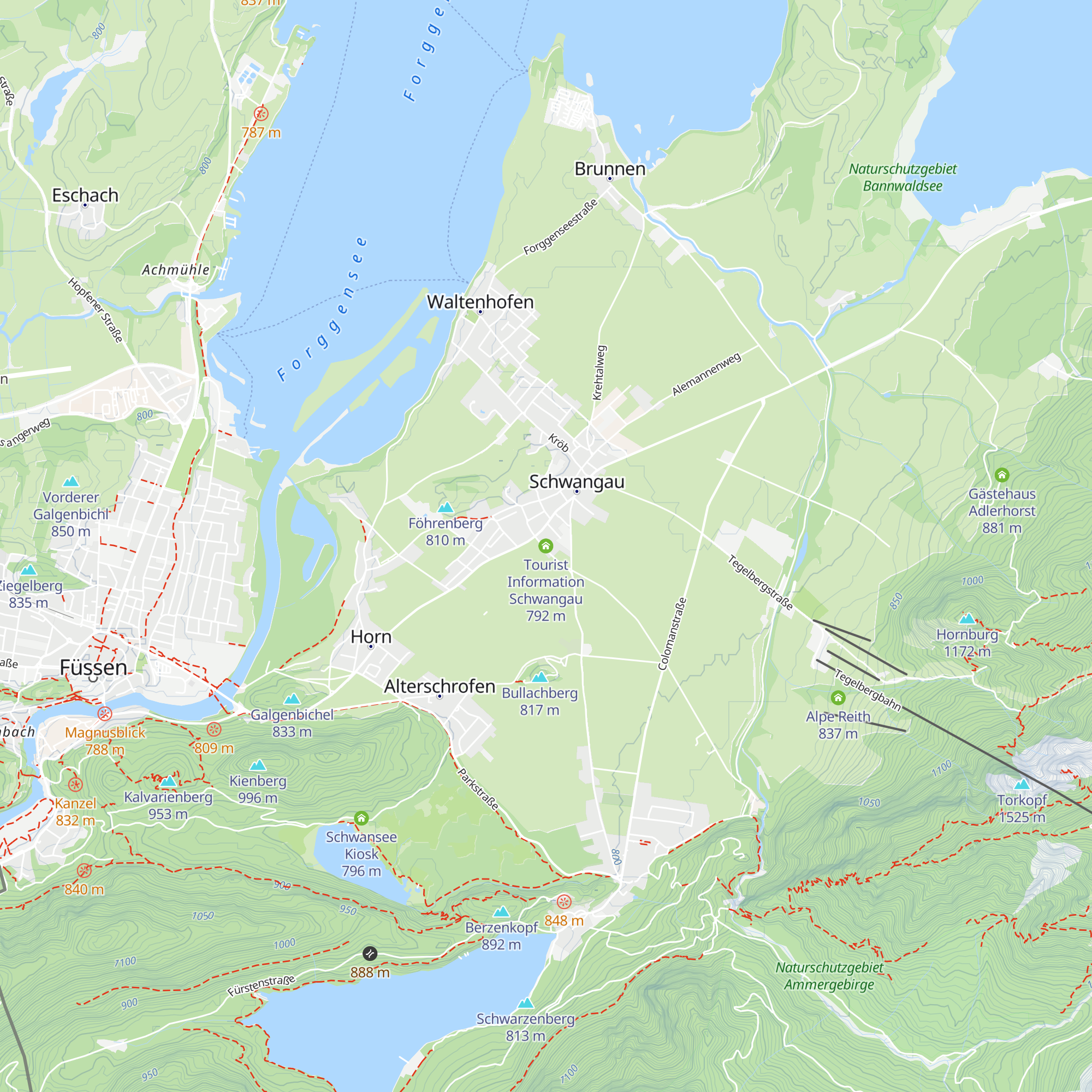 Tourist Information Schwangau map