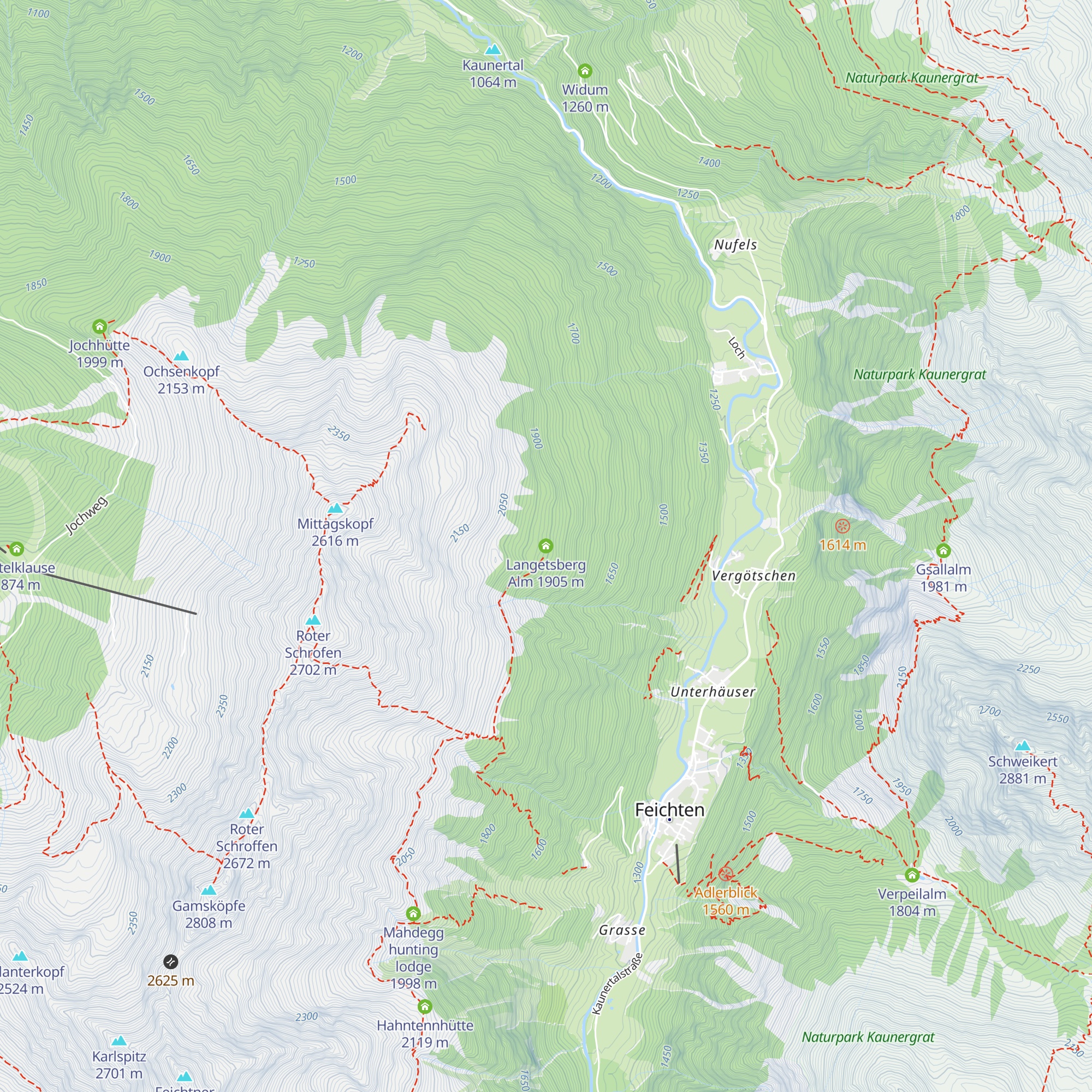 Langetsberg Alm map