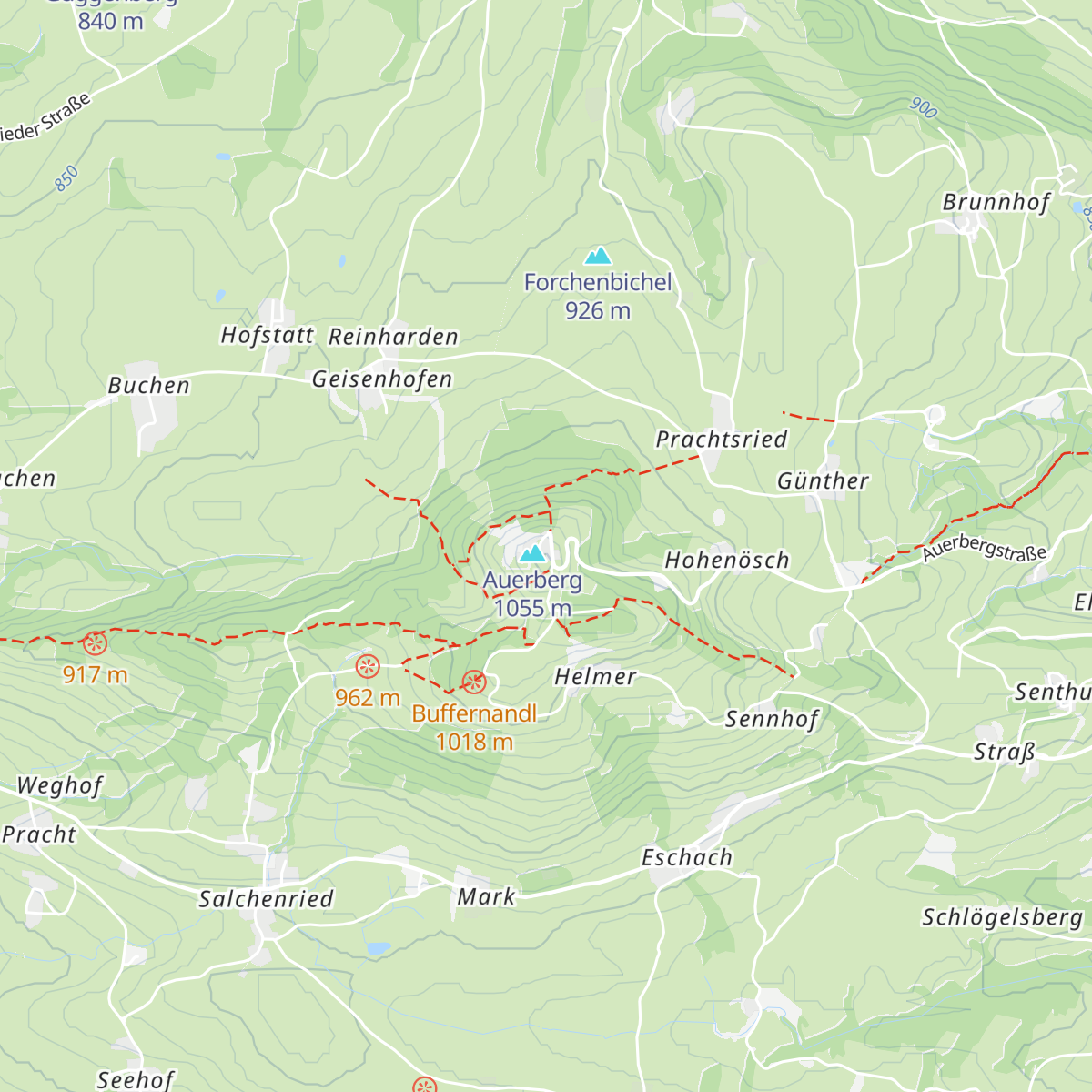 Panorama-Gasthof Auf dem Auerberg map