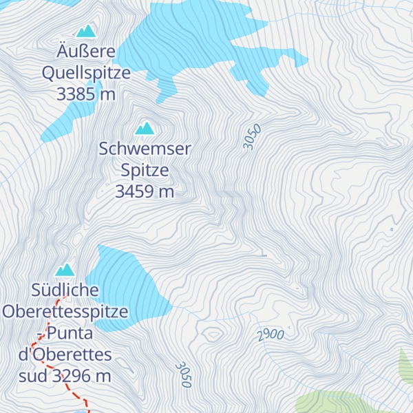 Map of Punta d'Oberettes