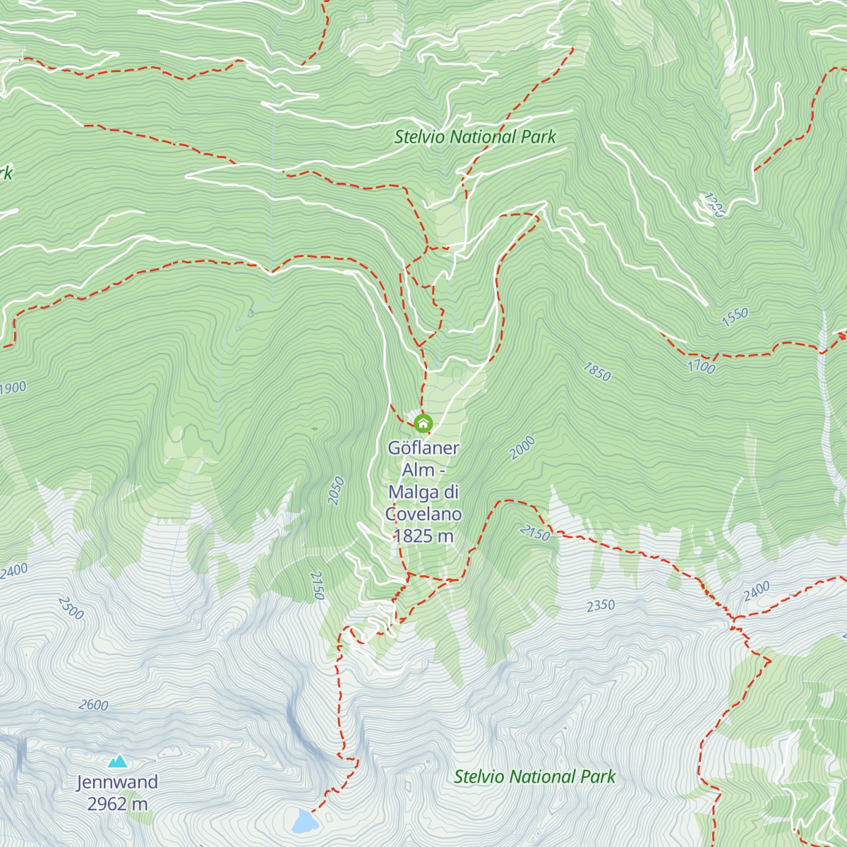 Göflaner Alm - Malga di Covelano map