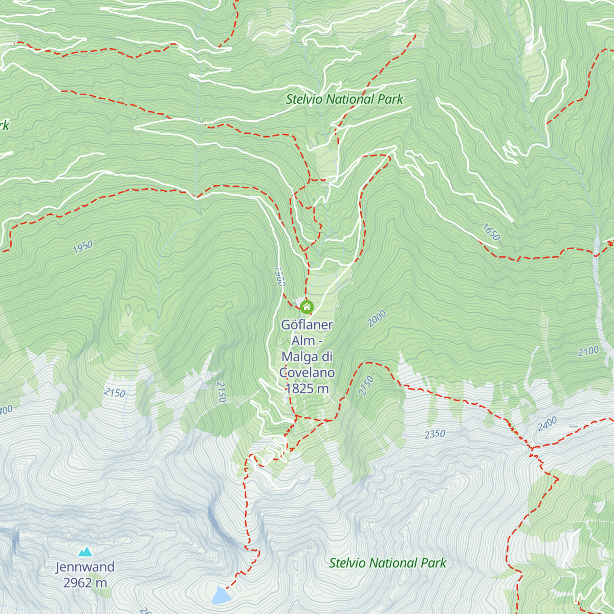 Göflaner Alm - Malga di Covelano map