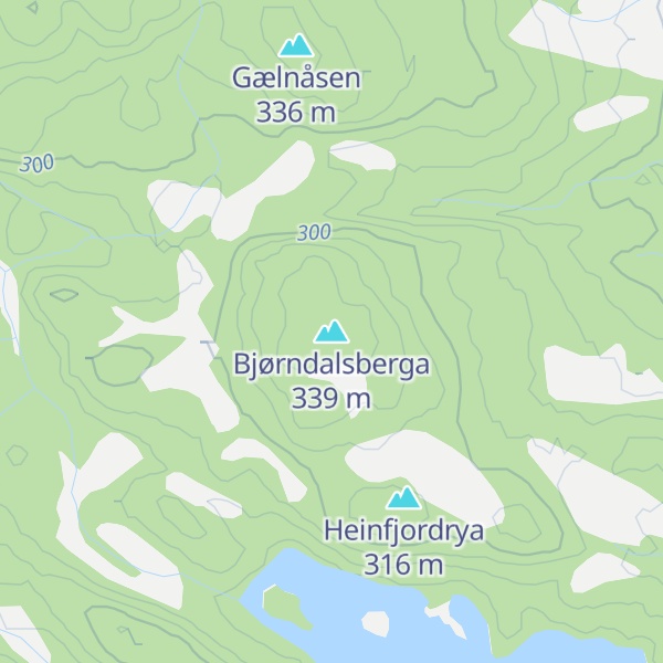 Map of Bjørndalsberga