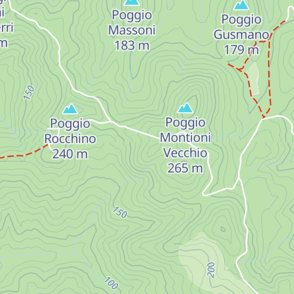 Map of Poggio Sentinella