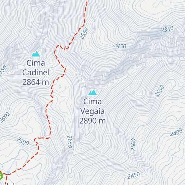 Map of Cima Vegaia
