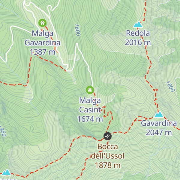 Map of Malga Casint