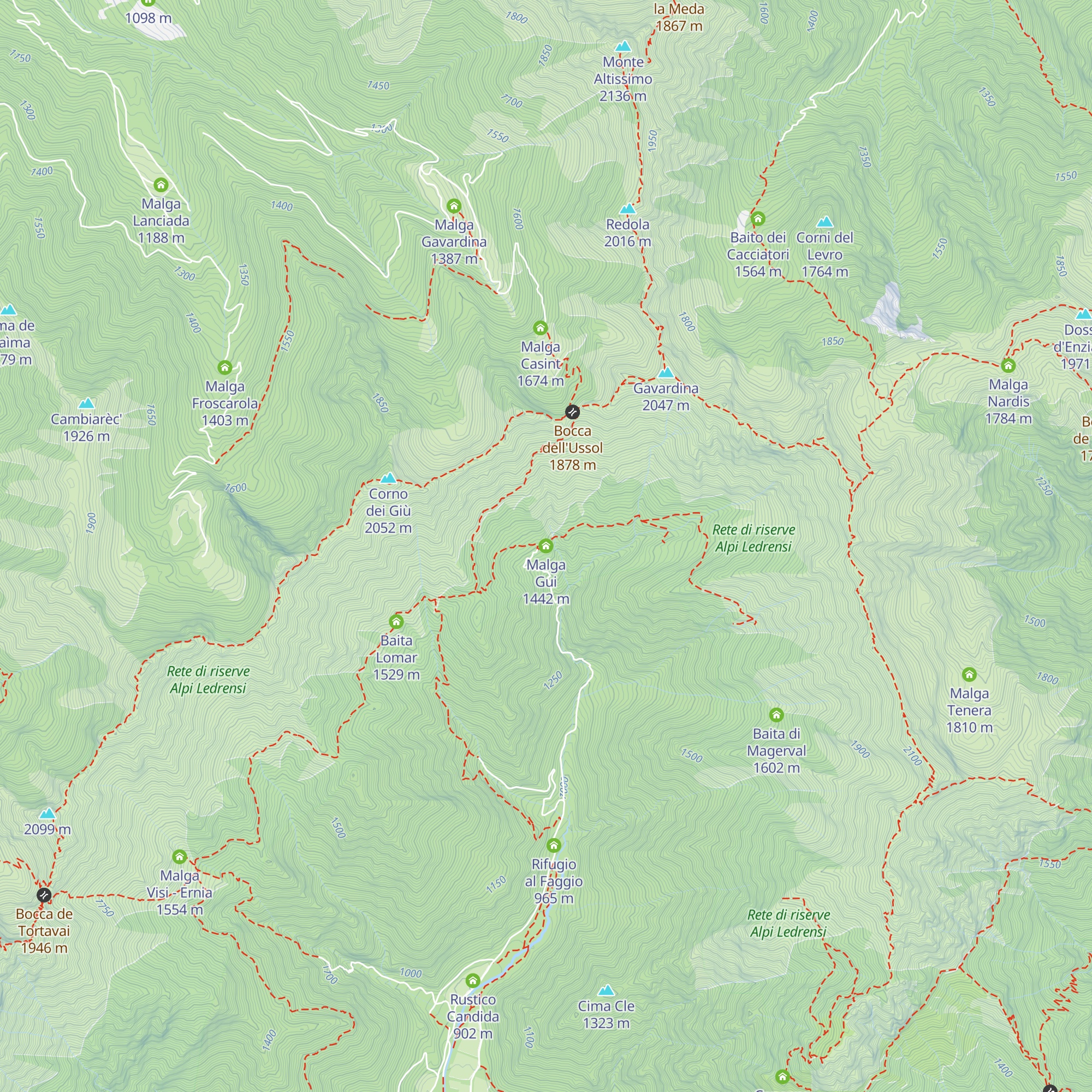 Malga Gui map