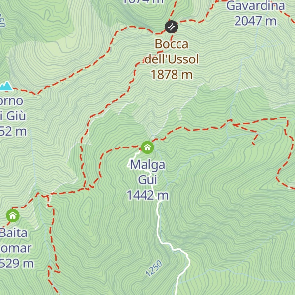 Map of Malga Gui