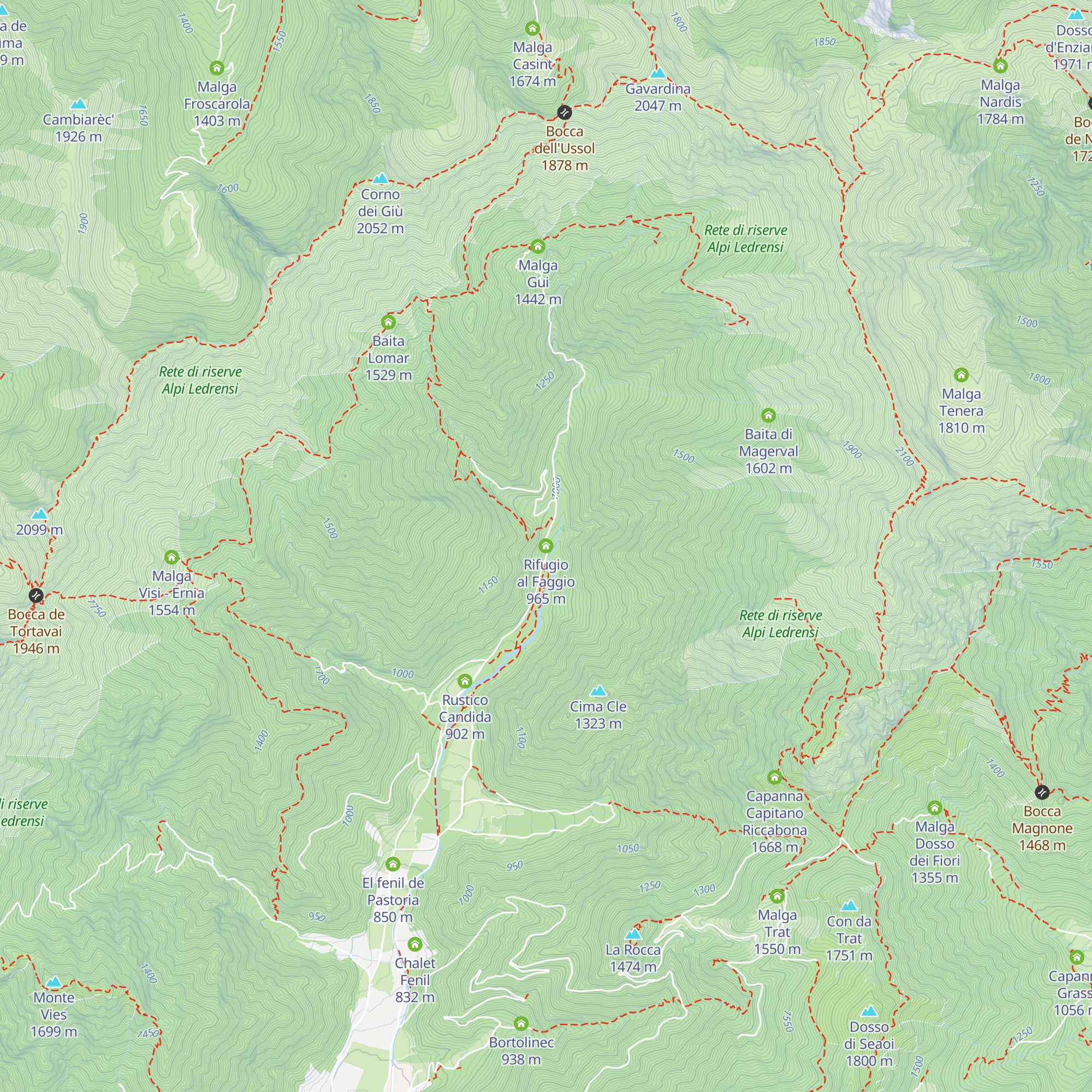 Rifugio al Faggio map
