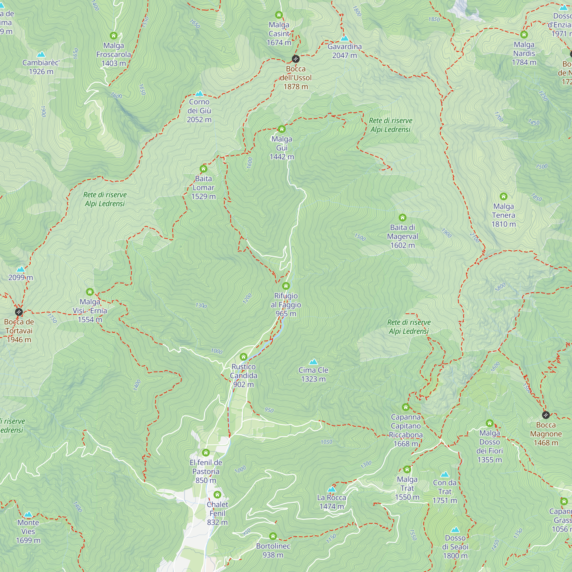 Rifugio al Faggio map