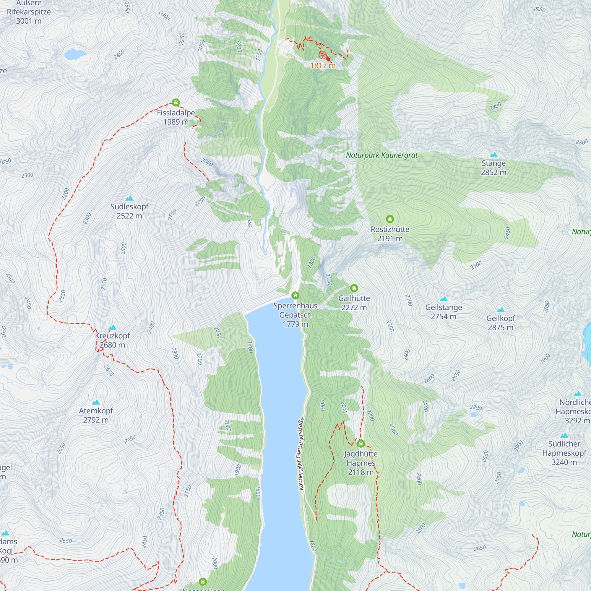 Sperrenhaus Gepatsch map