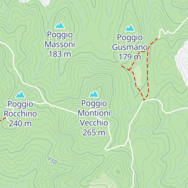 Map of Poggio Montioni Vecchio