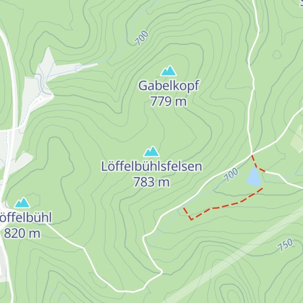 Map of Löffelbühlsfelsen