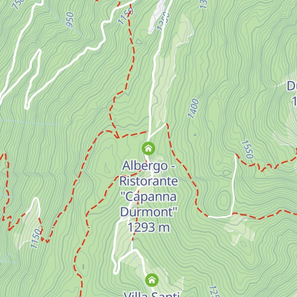 Map of Albergo - Ristorante "Capanna Durmont"