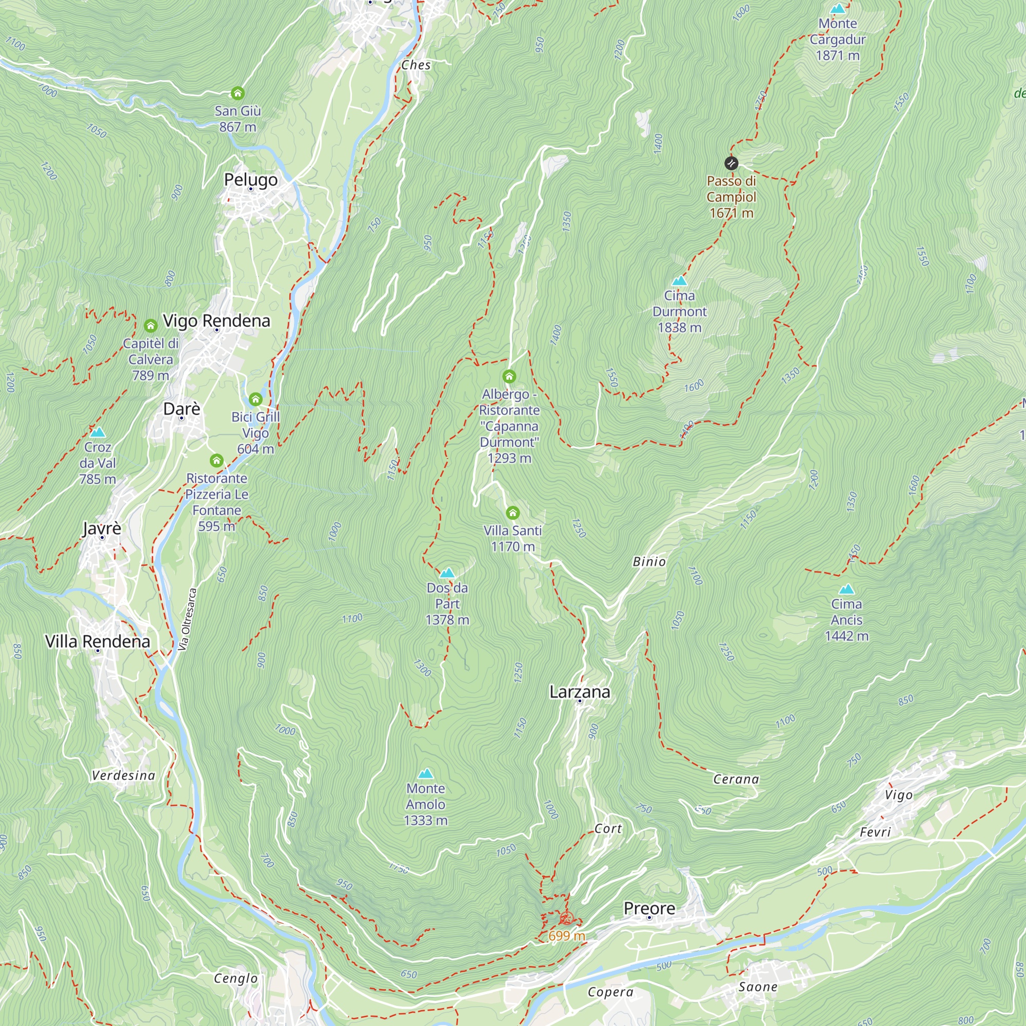 Villa Santi map