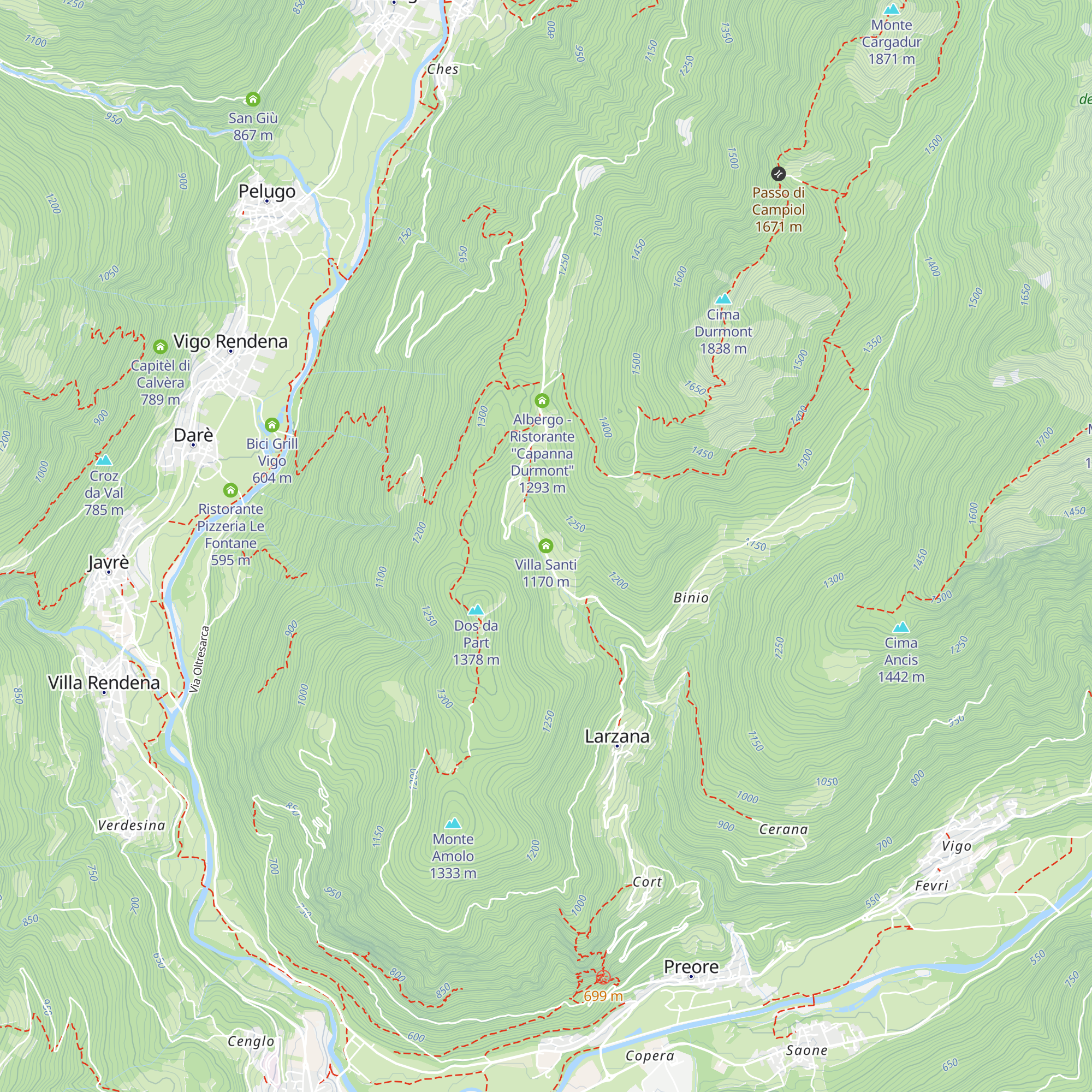 Villa Santi map